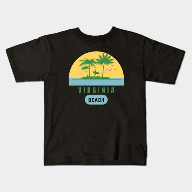 Virginia Beach Kids T-Shirt by bougieFire